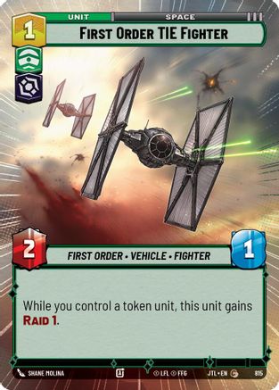 First Order TIE Fighter (Hyperspace Foil) (815) - Jump to Lightspeed Foil