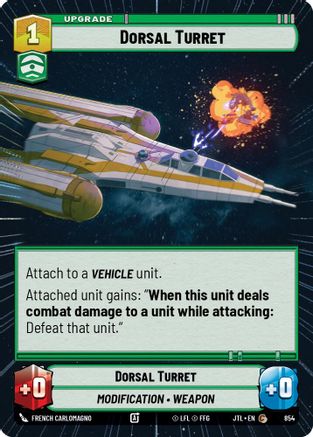 Dorsal Turret (Hyperspace Foil) (854) - Jump to Lightspeed Foil