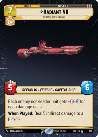 Radiant VII - Ambassadors' Arrival (Hyperspace Foil) (960) - Jump to Lightspeed Foil