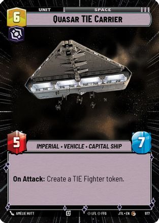 Quasar TIE Carrier (Hyperspace Foil) (977) - Jump to Lightspeed Foil