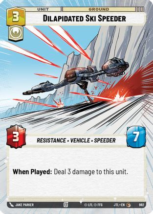 Dilapidated Ski Speeder (Hyperspace Foil) (982) - Jump to Lightspeed Foil
