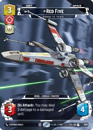 Red Five - Running the Trench (Prestige Foil) (1070) - Jump to Lightspeed Foil