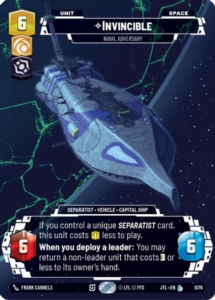 Invincible - Naval Adversary (Prestige Foil) (1076) - Jump to Lightspeed Foil