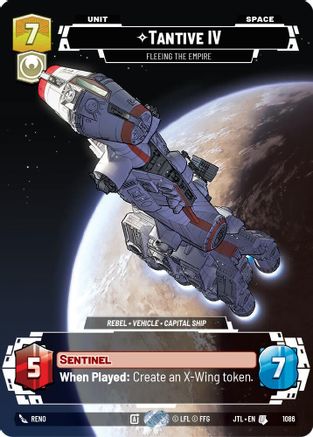 Tantive IV - Fleeing the Empire (Prestige Foil) (1086) - Jump to Lightspeed Foil