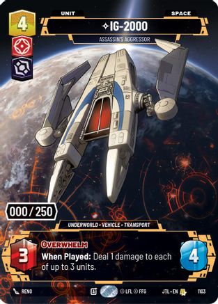 IG-2000 - Assassin's Aggressor (Serialized) (1103) - Jump to Lightspeed Foil