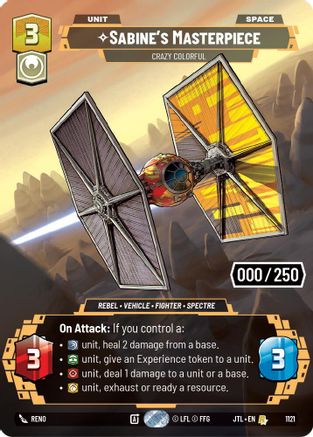 Sabine's Masterpiece - Crazy Colorful (Serialized) (1121) - Jump to Lightspeed Foil