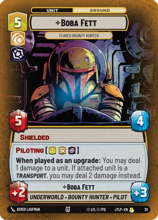 Boba Fett - Feared Bounty Hunter (Foil) (35) - Jump to Lightspeed  Weekly Play Promos Foil