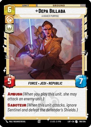 Depa Billaba - A Higher Purpose (199/264) - Legends of the Force