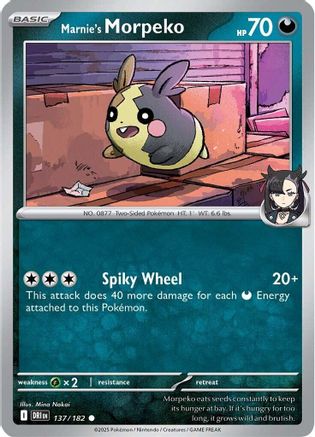 Marnie's Morpeko 137  SV10 Destined Rivals - Common