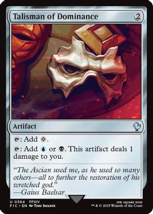 Talisman of Dominance (Surge Foil) (FIC-364) - Commander: FINAL FANTASY Foil