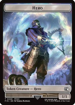 Hero (0008) // Treasure Double-Sided Token (FIN-8 // 23) - FINAL FANTASY Foil