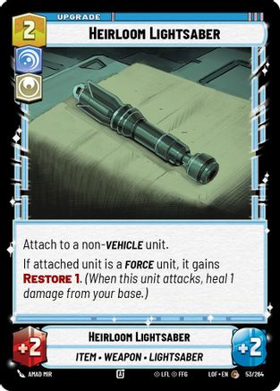 Heirloom Lightsaber (053/264) - Legends of the Force