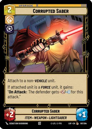 Corrupted Saber (187/264) - Legends of the Force