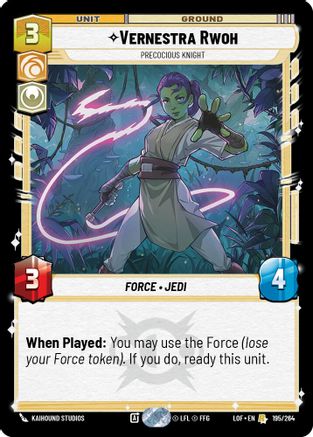 Vernestra Rwoh - Precocious Knight (195/264) - Legends of the Force