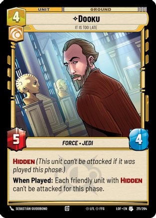 Dooku - It Is Too Late (211/264) - Legends of the Force