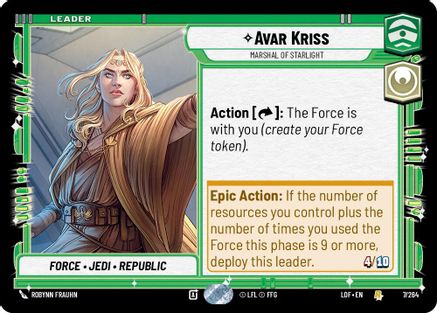 Avar Kriss - Marshal of Starlight (007/264) - Legends of the Force