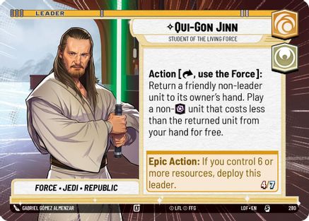 Qui-Gon Jinn - Student of the Living Force (Hyperspace) (280) - Legends of the Force