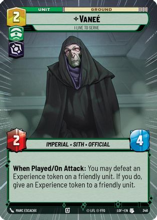 Vanee - I Live to Serve (Hyperspace) (346) - Legends of the Force