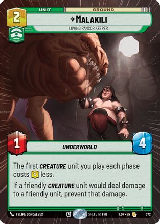 Malakili - Loving Rancor Keeper (Hyperspace) (372) - Legends of the Force