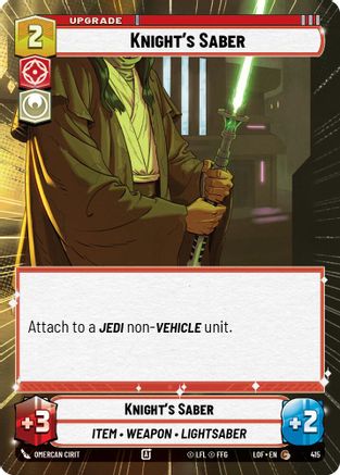 Knight's Saber (Hyperspace) (415) - Legends of the Force
