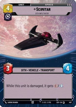 Scimitar - Sith Infiltrator (Hyperspace) (497) - Legends of the Force