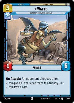Watto - No Money, No Parts, No Deal (Foil) (567) - Legends of the Force Foil