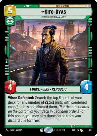 Sifo-Dyas - Commissioning An Army (Foil) (619) - Legends of the Force Foil