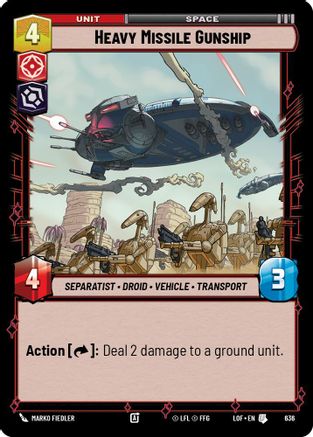 Heavy Missile Gunship (Foil) (636) - Legends of the Force Foil