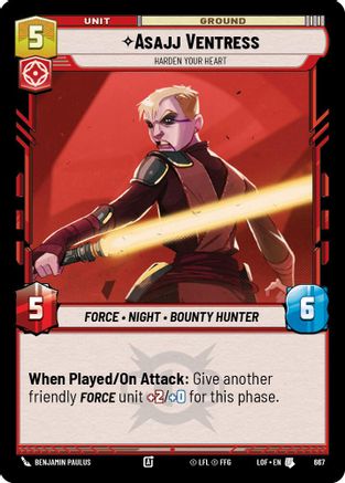 Asajj Ventress - Harden Your Heart (Foil) (667) - Legends of the Force Foil