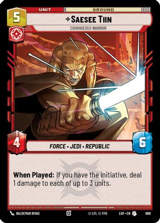 Saesee Tiin - Courageous Warrior (Foil) (669) - Legends of the Force Foil