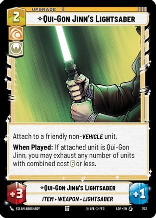 Qui-Gon Jinn's Lightsaber (Foil) (703) - Legends of the Force Foil