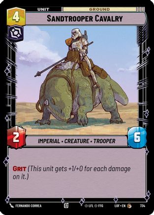 Sandtrooper Cavalry (Foil) (734) - Legends of the Force Foil