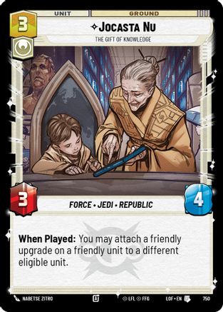 Jocasta Nu - The Gift of Knowledge (Foil) (750) - Legends of the Force Foil