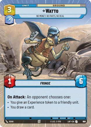 Watto - No Money, No Parts, No Deal (Hyperspace Foil) (805) - Legends of the Force Foil