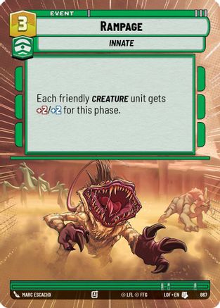 Rampage (Hyperspace Foil) (867) - Legends of the Force Foil
