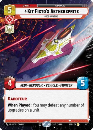Kit Fisto's Aethersprite - Good Hunting (Hyperspace Foil) (887) - Legends of the Force Foil