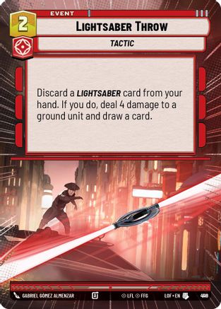 Lightsaber Throw (Hyperspace Foil) (916) - Legends of the Force Foil