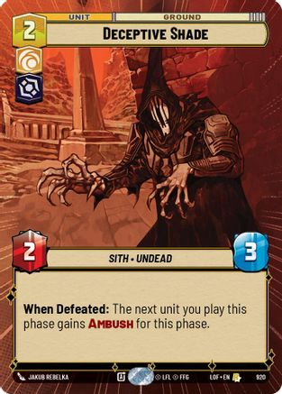 Deceptive Shade (Hyperspace Foil) (920) - Legends of the Force Foil