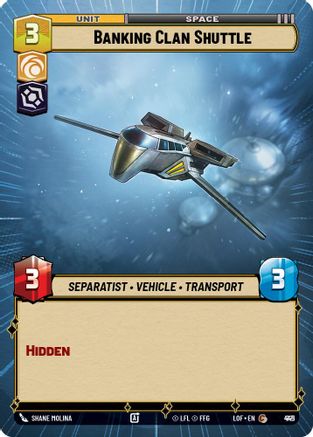 Banking Clan Shuttle (Hyperspace Foil) (921) - Legends of the Force Foil
