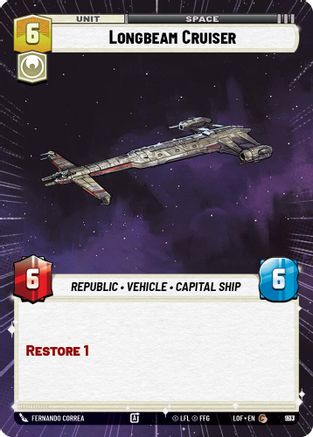 Longbeam Cruiser (Hyperspace Foil) (993) - Legends of the Force Foil
