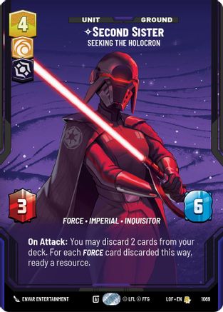 Second Sister - Seeking the Holocron (Prestige Foil) (1069) - Legends of the Force Foil