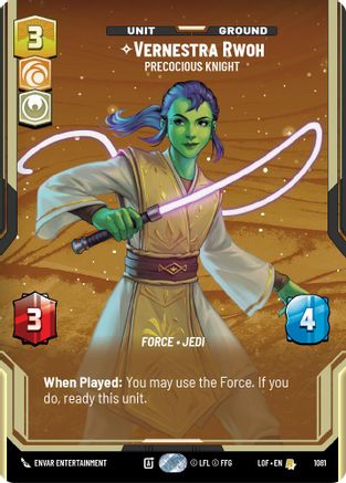Vernestra Rwoh - Precocious Knight (Prestige Foil) (1081) - Legends of the Force Foil