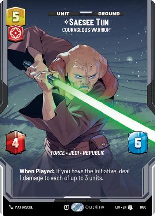 Saesee Tiin - Courageous Warrior (Prestige Foil) (1090) - Legends of the Force Foil