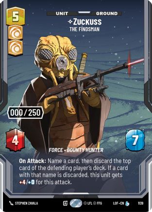 Zuckuss - The Findsman (Serialized) (1139) - Legends of the Force Foil