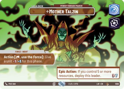 Mother Talzin - Power Through Magick (Showcase) (1006) - Legends of the Force Foil