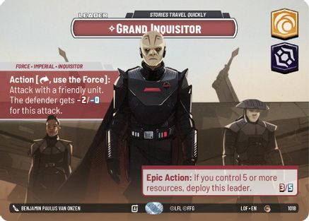 Grand Inquisitor - Stories Travel Quickly (Showcase) (1018) - Legends of the Force Foil