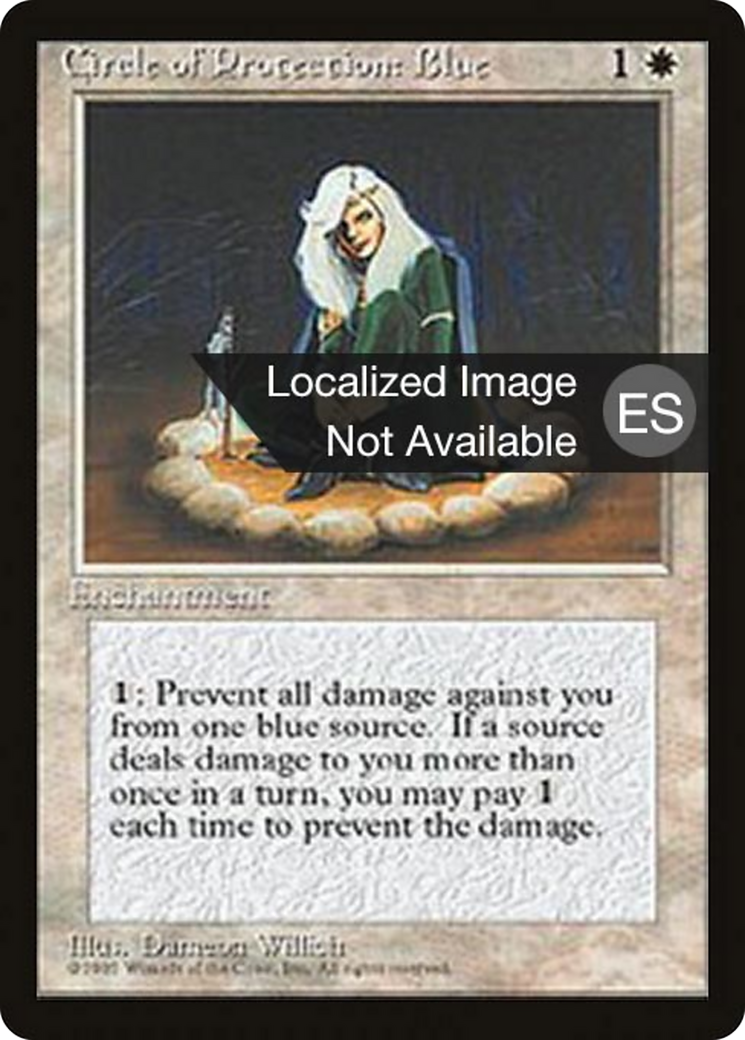 Circle of Protection: Blue (4BB-15) - Fourth Edition Foreign Black Border