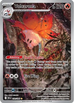 Volcarona 100/086  - Holofoil SV Black Bolt - Illustration Rare