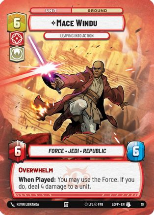 Mace Windu - Leaping into Action (10) - Organized Play Promos