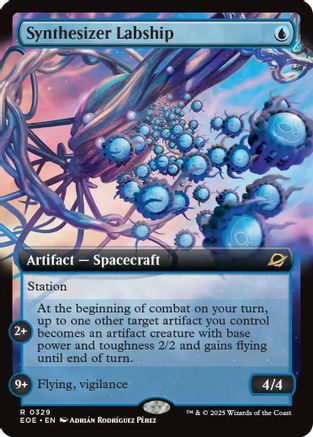 Synthesizer Labship (Extended Art) (EOE-329) - Edge of Eternities Foil